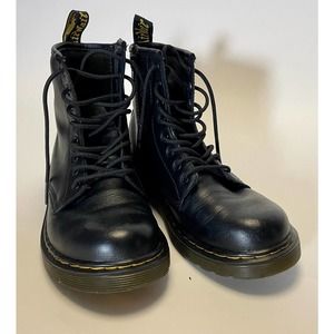 Doc Martens 1460 8 Eye Full Grain Black Leather Boots for cool kids size 3